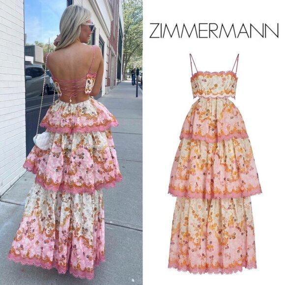 Zimmermann Laurier Silk Midi Dress